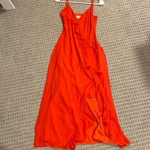 Revolve red-orange midi dress